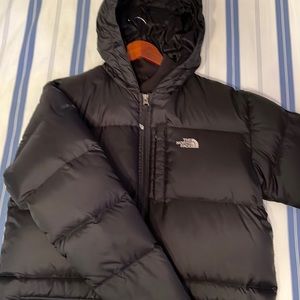 Black North Face puffer, used but good condition. Size XL